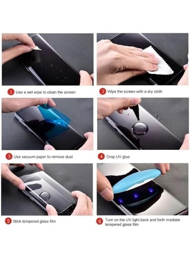 Screen Protector For Samsung Note 10 Plus, UV Glass 3D Curved Tempered Glass Screen Protector Anti Scratch 9H hardness - Image 2