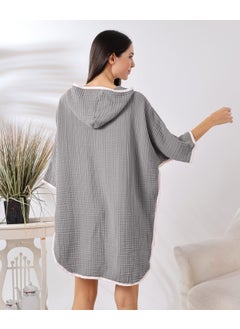 Destiny Hometex 4 Layer Muslin Hooded Adult Women's Poncho  - Image 4