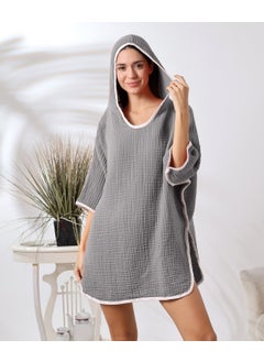 Destiny Hometex 4 Layer Muslin Hooded Adult Women's Poncho  - Image 3