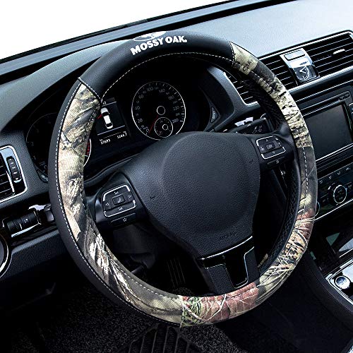 MOSSY Oak Camo Steering Wheel Cover, Universal 15 inch - Made with Premium PVC Leather and Cotton Fabric - Official Licensed Product - Image 3