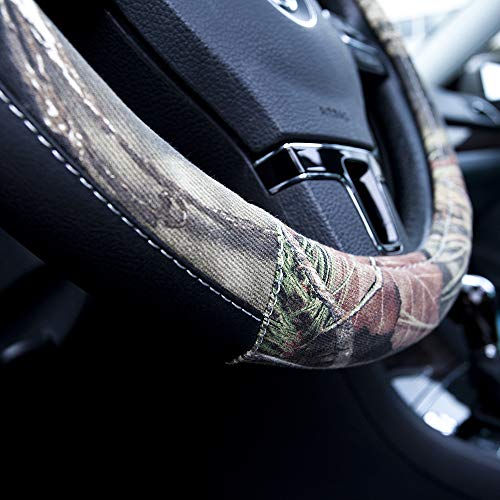MOSSY Oak Camo Steering Wheel Cover, Universal 15 inch - Made with Premium PVC Leather and Cotton Fabric - Official Licensed Product - Image 5