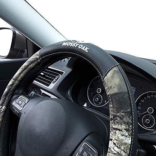 MOSSY Oak Camo Steering Wheel Cover, Universal 15 inch - Made with Premium PVC Leather and Cotton Fabric - Official Licensed Product - Image 4