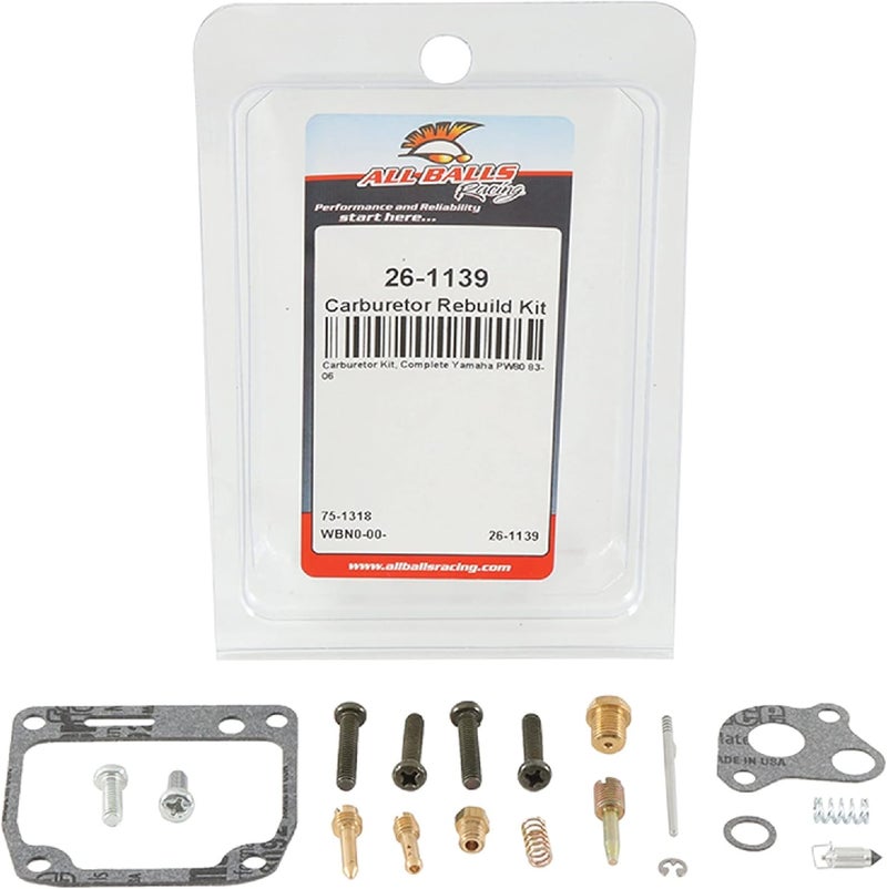 All Balls Carburetor Repair Kit 26-1139 for Yamaha PW80 (1983-2006) - Image 3