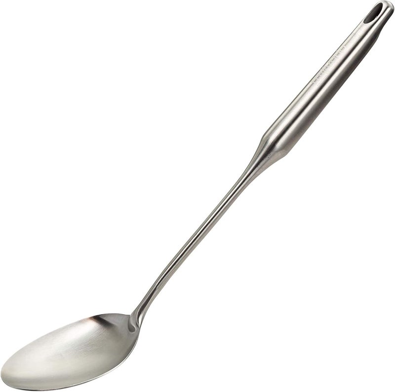 Millvado Stainless Steel Big Cooking Spoon, Kitchen Utensils and Gadgets, 15 Inch Large Spoon For for Cooking, Basting, Serving, Dishwasher Safe Metal Utensil, Durable, Solid Construction - Image 1