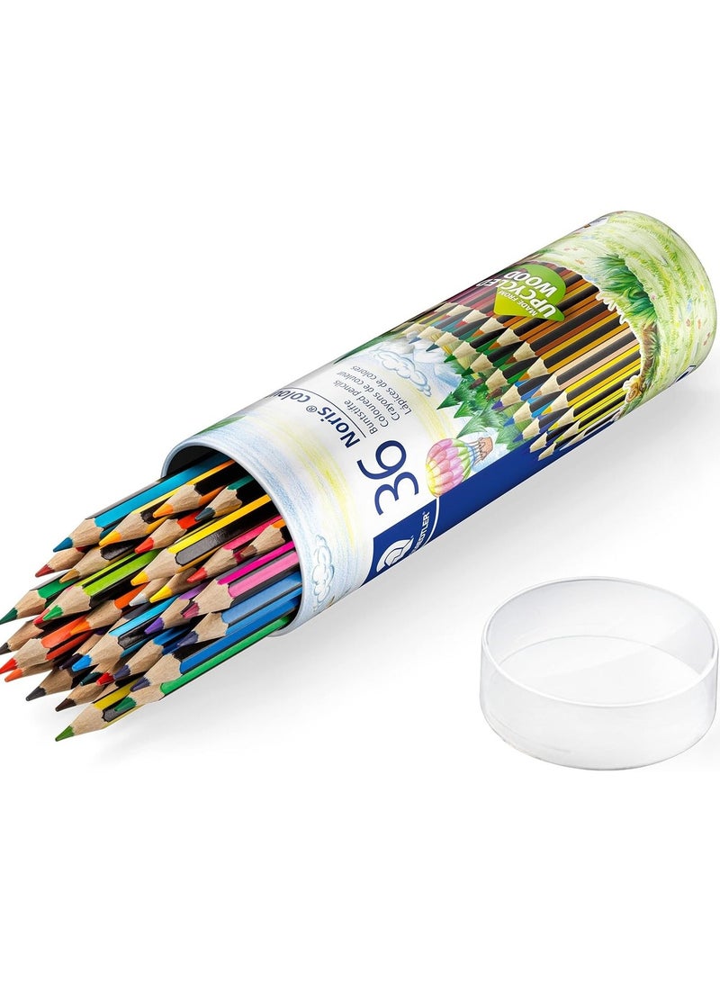 STAEDTLER 36 قطعة من أقلام التلوين نوريس في علبة أسطوانية معدنية متعددة الألوان - Image 2