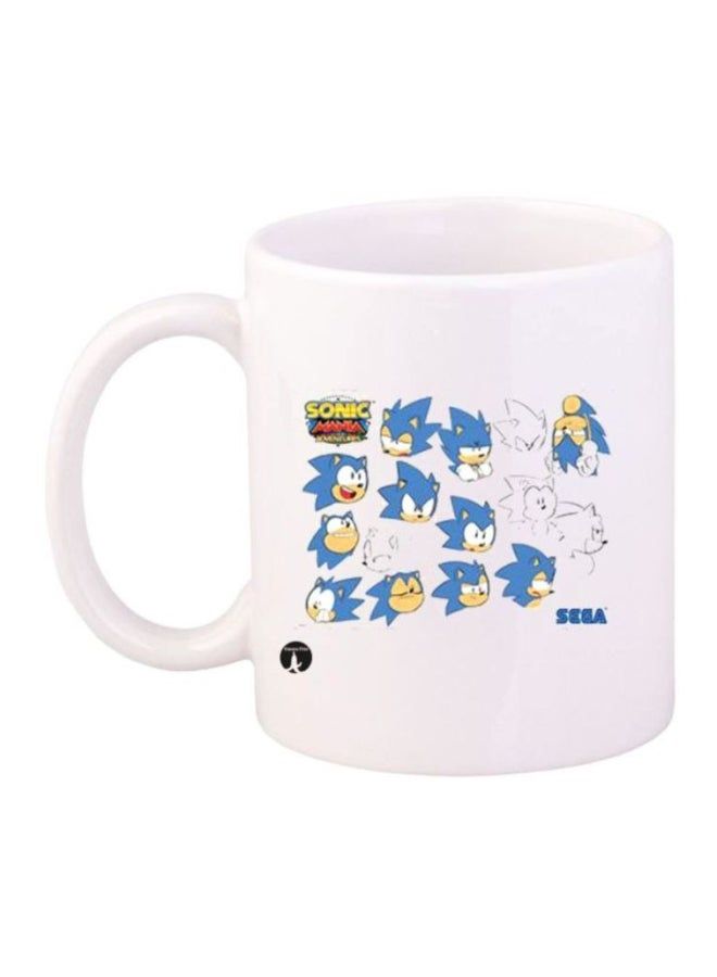 RKN Sonic Video Game Printed Mug White/Blue/Yellow - Image 2