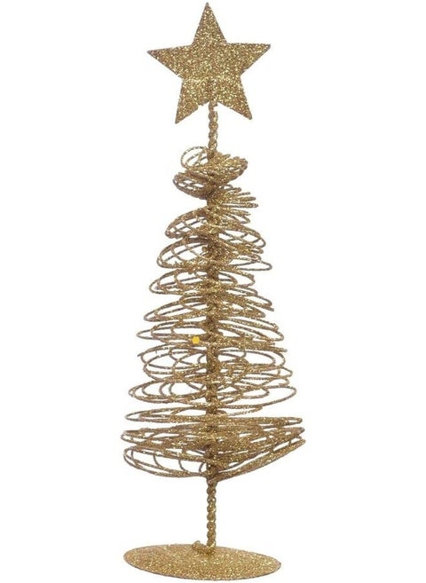 Christmas Tree Decorations in the Form of a Tree and Star Gold 54 New
