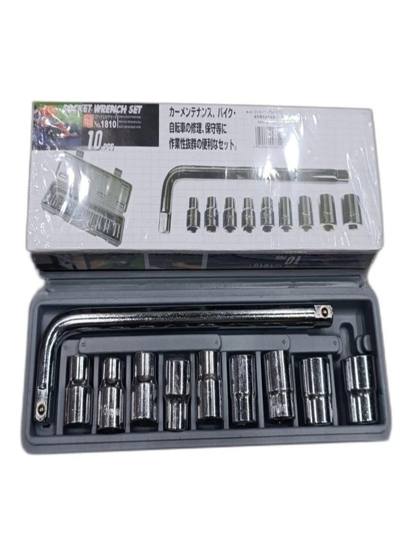 Half-inch drive socket set, 10 pieces, plastic box - Image 2