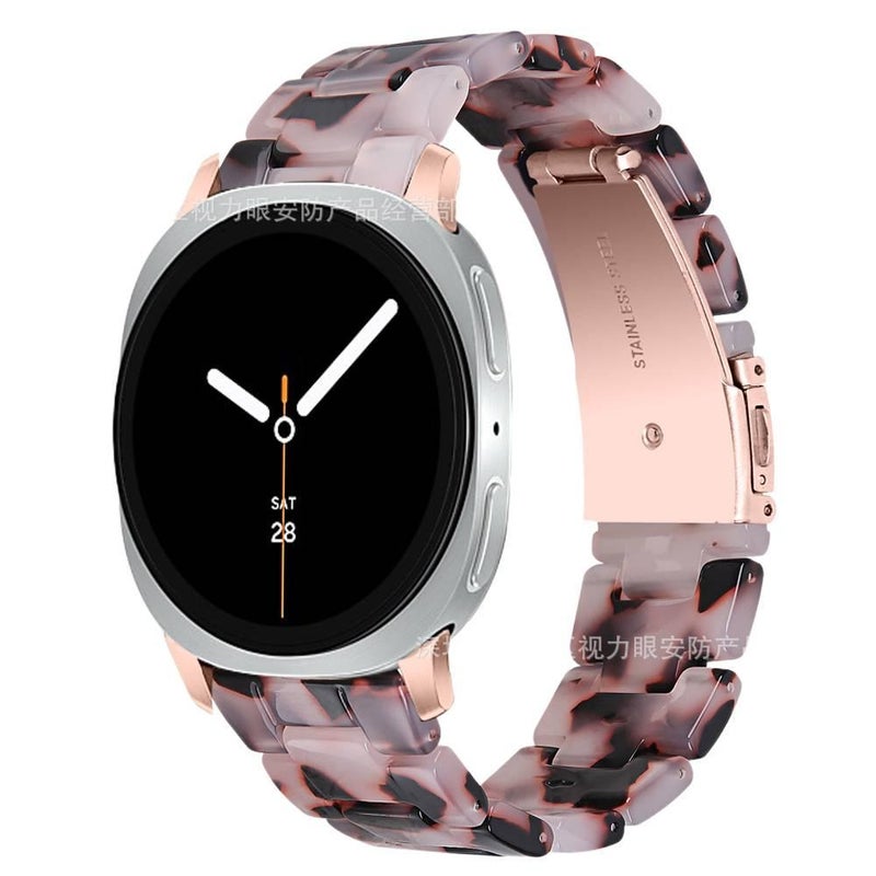 Multicolour Resin Bracelet Strap Smartwatch Band Compatible with Samsung Galaxy Watch 8 Classic with Adjustable Fit Replacement Strap for Daily Wear - Image 1