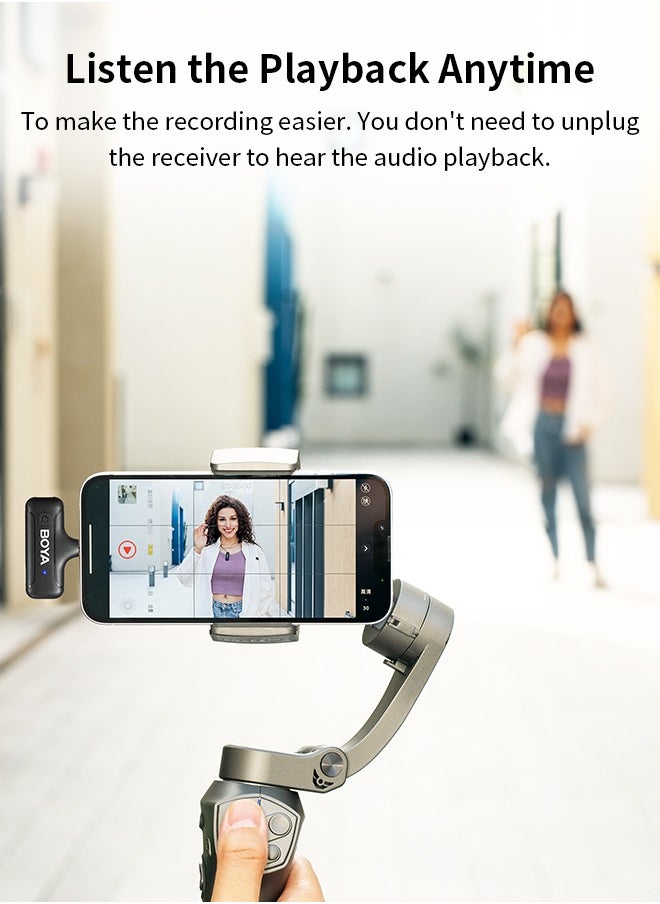 BOYA - BOYA BY-WM3T-M2 Wireless Lavalier Microphone for 3.5mm TRS Smartphone Camera, 2-in-1 Plug-Play Mic with Charging Case for Video Recording Interview Youtubers Vloggers, 100M Transmission Range - Image 1