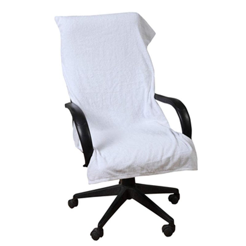 Shree Shyam Elegance 100 Cotton Ultra Soft Large Chair Towel Chair Cover with Tie Knot 550 GSM 70x140 cm Pack of 1 White Chair Towel  - Image 2