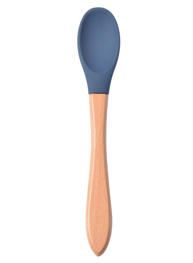 FLAVION Stay Put Suction Bowls for Baby Kid,Food Grade Bowl and Spoon Set for Baby Led Weaning,Toddler Dishes & Utensils for Babies Self Feeding, Baby Feeding Set (Dark Blue, Pack of 1) - Image 5