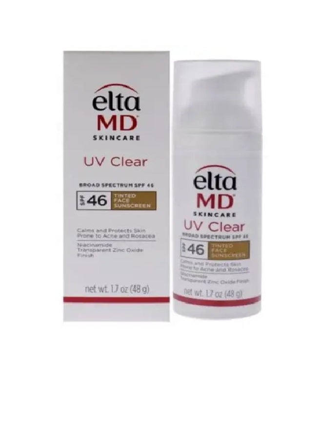 ELTA MD UV Clear Tinted Broad-Spectrum SPF 46 Sunscreen, 1.7 oz (48 g)