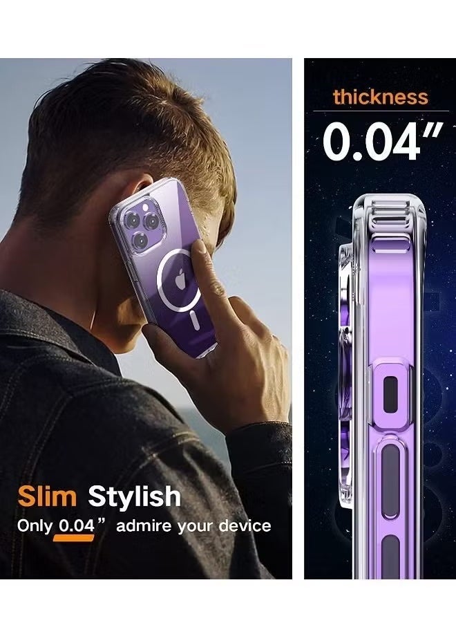 iPhone 16 Pro Max Magsafe Case Cover – 9H Tempered Glass, Camera Lens Protector, Ultra Thin, Scratch Resistant, Drop Protection, Anti-Yellowing Magnetic Back Cover for iPhone 16 Pro Max 2024