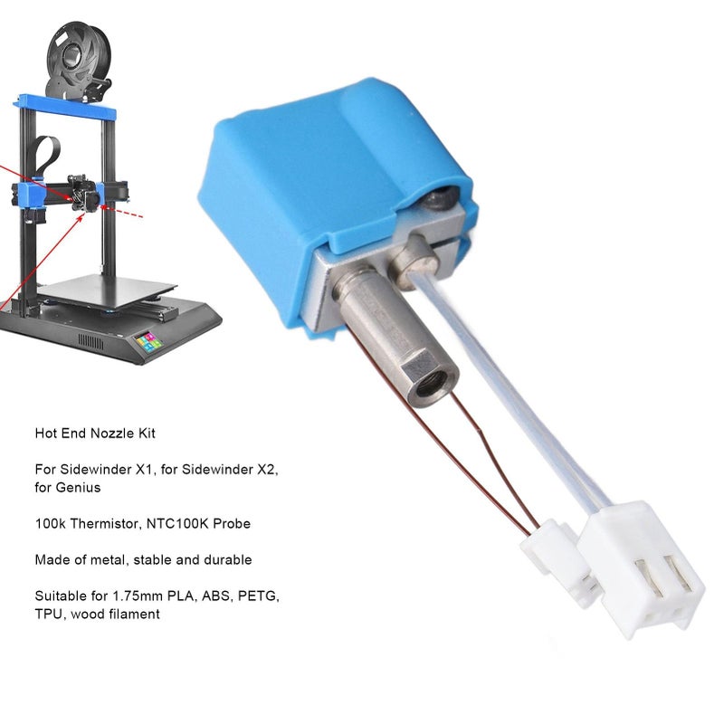 مجموعة فوهة نهاية ساخنة لطابعة ثلاثية الأبعاد مع نظام تسخين 24 فولت لطارد Sidewinder X1 X2 - Image 3