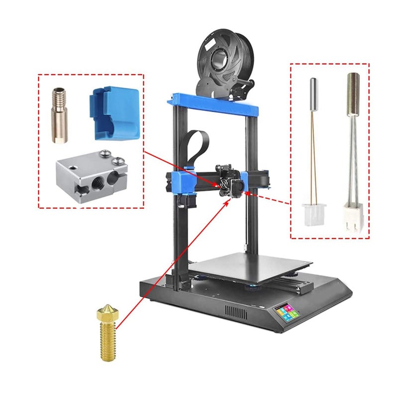 مجموعة فوهة نهاية ساخنة لطابعة ثلاثية الأبعاد مع نظام تسخين 24 فولت لطارد Sidewinder X1 X2 - Image 5