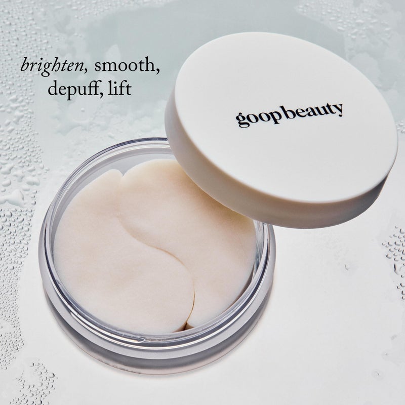 goop Beauty Eye Masks for Puffy Eyes | Under Eye Patches for Dark Circles | VEOCEL Lyocell Masks in Niacinamid Serum | Improves Crows Feet, Fine Lines, & Wrinkles | Paraben & Silicone Free | 30-Pack - Image 5