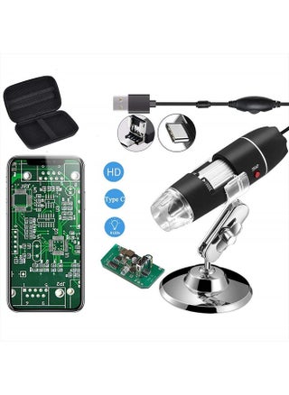 Original 40-1000X USB Microscope with Portable Carrying Case, Digital Magnification Endoscope Camera 8 LEDs Metal Base for Micro USB USB-C Android, Windows Mac Linux Chrome - pzsku/Z701D1B58945A3D7C2100Z/45/_/1681524920/cbf2a2db-f5a8-42d7-a394-be64df55162c