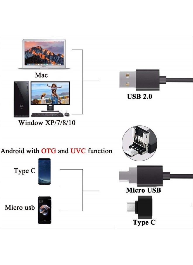Jiusion Original 40-1000X USB Microscope with Portable Carrying Case, Digital Magnification Endoscope Camera 8 LEDs Metal Base for Micro USB USB-C Android, Windows Mac Linux Chrome  - Image 5