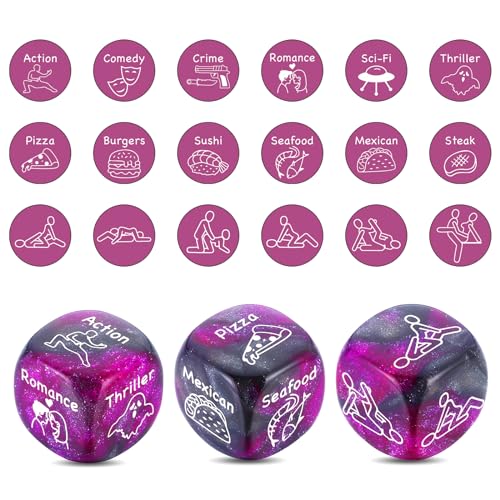 TI-EDC Fathers Day Dad Gifts from Daughter Son Wife Valentines for Him Her Couples Wedding Gifts Husband Wife Him Her Food Decision Dice 11 Anniversary Birthday Gifts for Boyfriend Girlfriend - Image 5