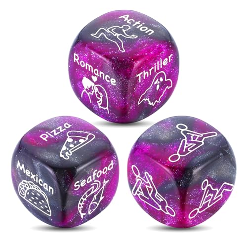 TI-EDC Fathers Day Dad Gifts from Daughter Son Wife Valentines for Him Her Couples Wedding Gifts Husband Wife Him Her Food Decision Dice 11 Anniversary Birthday Gifts for Boyfriend Girlfriend - Image 1