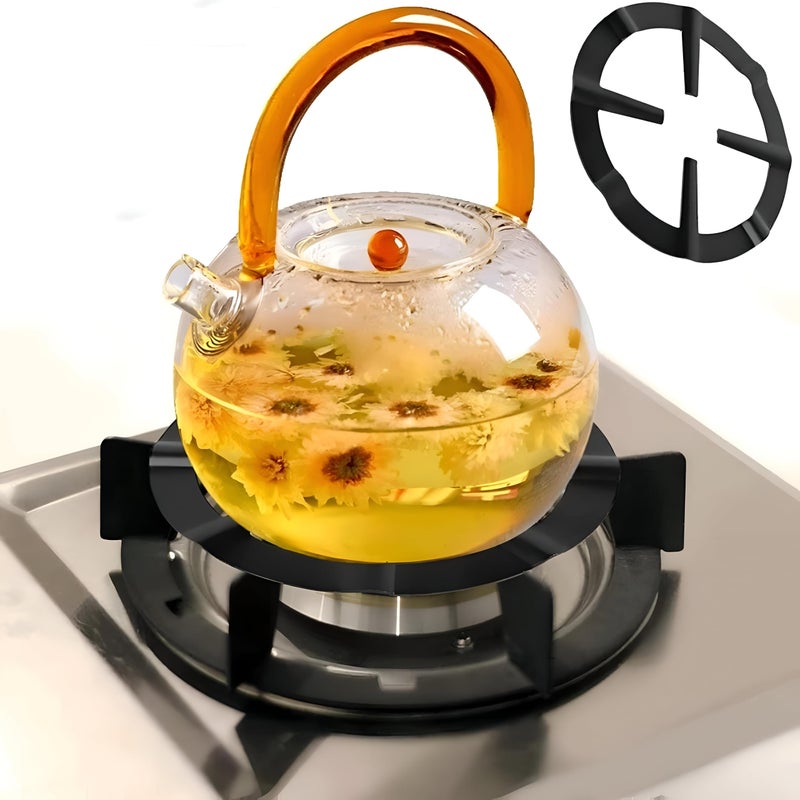 Coffee pot holder - Durable stainless steel support, non-slip, for heat distribution and reduction, providing perfect stability for small kettles and coffee stoves on gas burners - Image 4