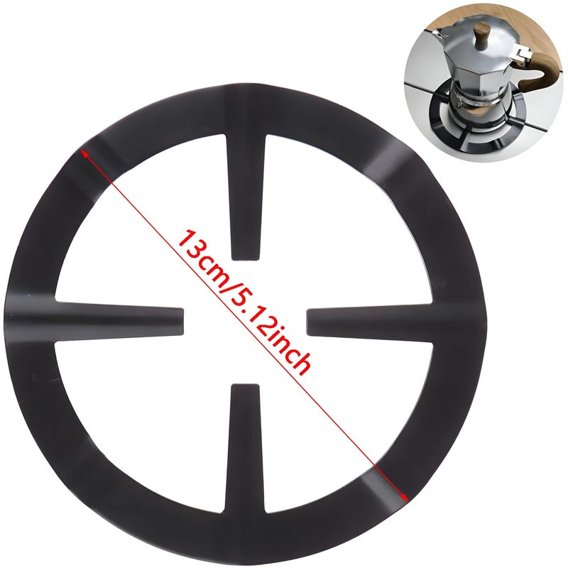 Coffee pot holder - Durable stainless steel support, non-slip, for heat distribution and reduction, providing perfect stability for small kettles and coffee stoves on gas burners - Image 2