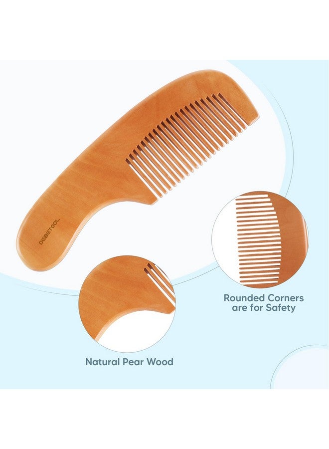 DEBETOOL Baby Hair Brush and Comb Set for Newborns & Toddlers - Wooden Baby Brush Set With Soft Goat Bristle and Toddler Comb, Ideal for Cradle Cap - Image 5