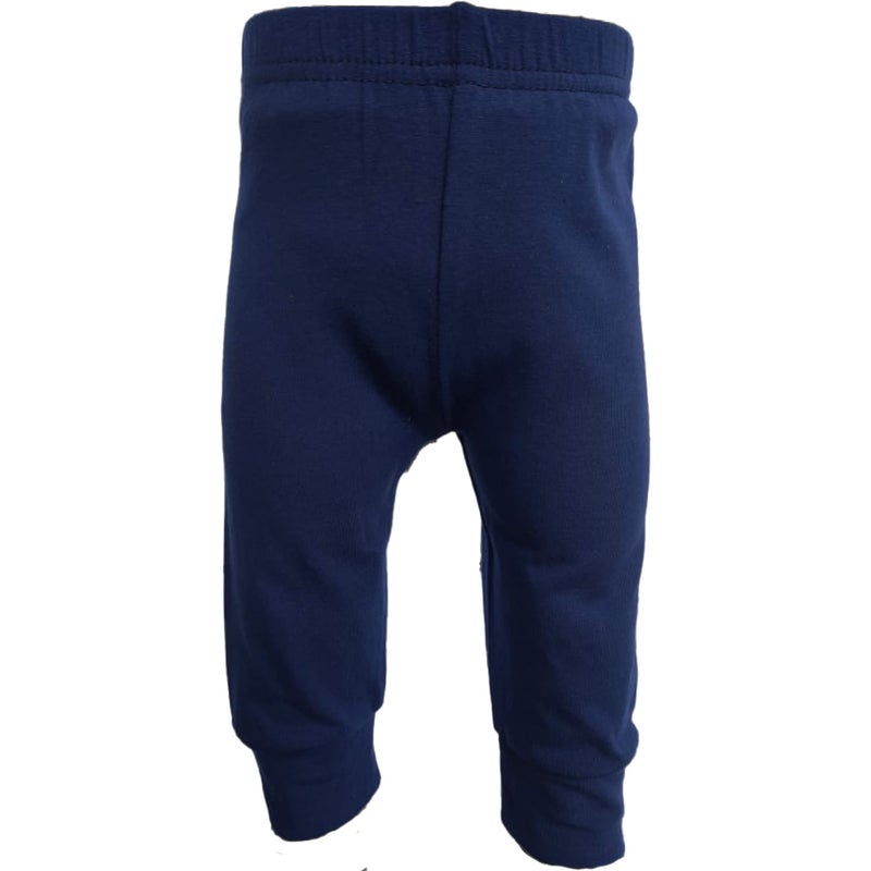 123 Bear Infant and Toddler Soft Cotton Spandex Boys and Girls Pants Multipacks (Blue 2, 0-3 Months) - Image 3