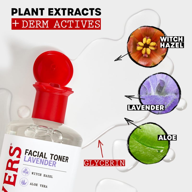 THAYERS تونر وجه لافندر ويش هازل خالي من الكحول، مرطب مع صيغة الألوة فيرا، نباتي، مختبر وموصى به من قبل أطباء الجلد، 12 أونصة (قد يختلف التعبئة) - Image 5