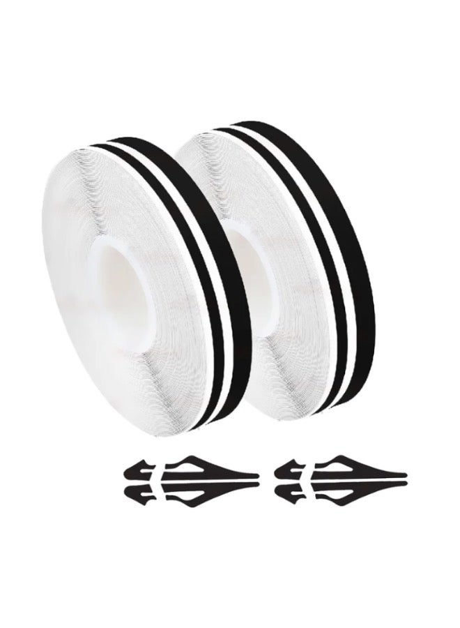 Car Pinstriping Tape Vinyl Pin Striping Decals DIY Stickers Glossy, 2pack Stripe Decals Car Stickers for Motorcycle Home Door Musical Instrument 32Ft, 9.8m, Black - Image 1