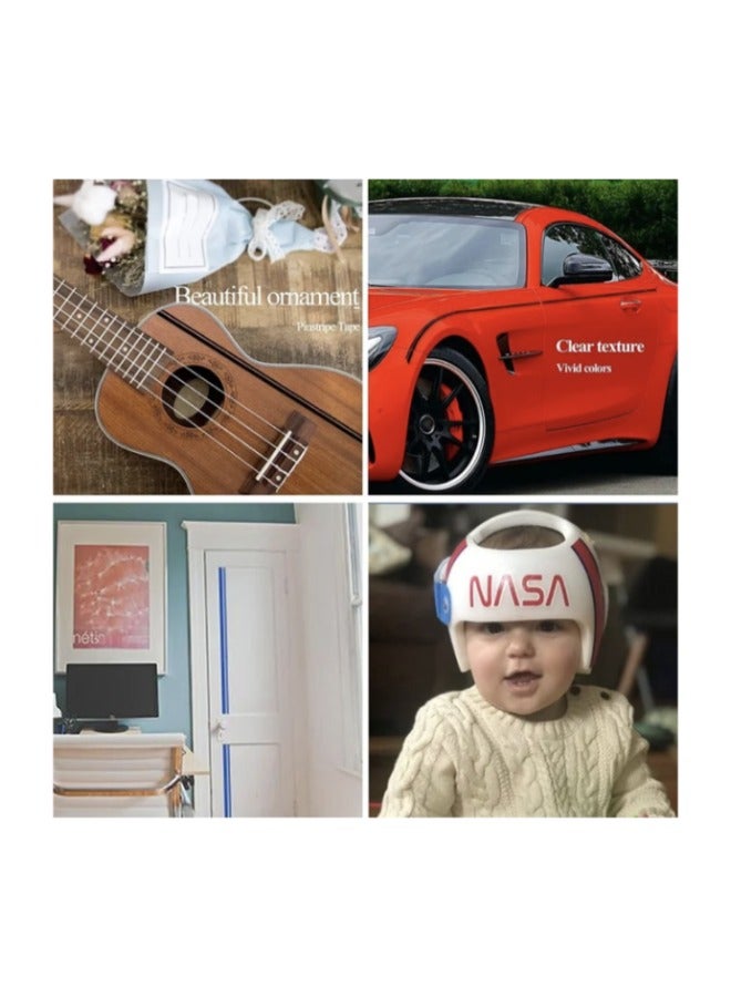 Car Pinstriping Tape Vinyl Pin Striping Decals DIY Stickers Glossy, 2pack Stripe Decals Car Stickers for Motorcycle Home Door Musical Instrument 32Ft, 9.8m, Black - Image 2