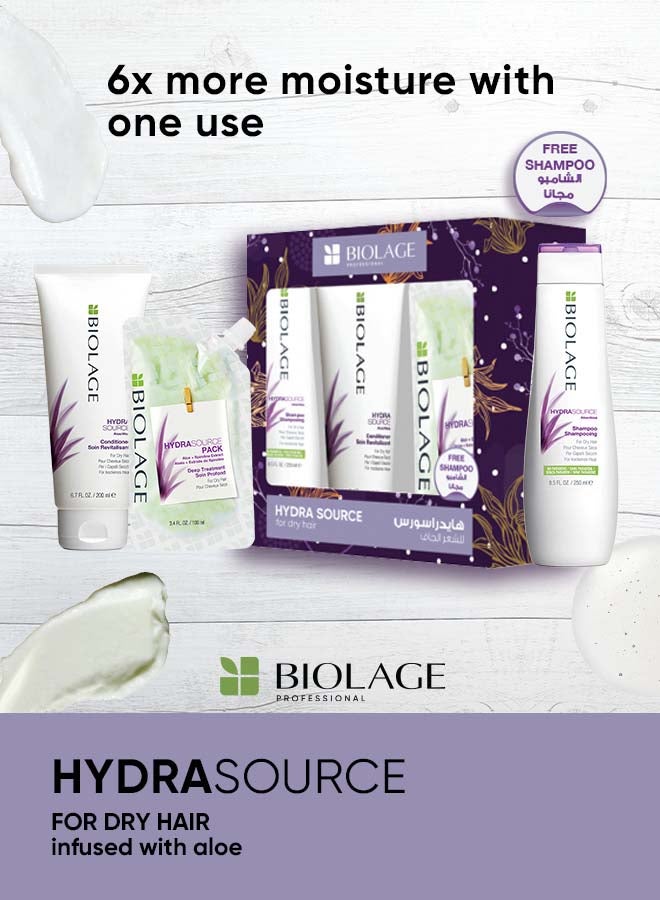 Biolage Hydrasource Copack بما في ذلك البلسم والقناع مع شامبو مجاني - Image 2