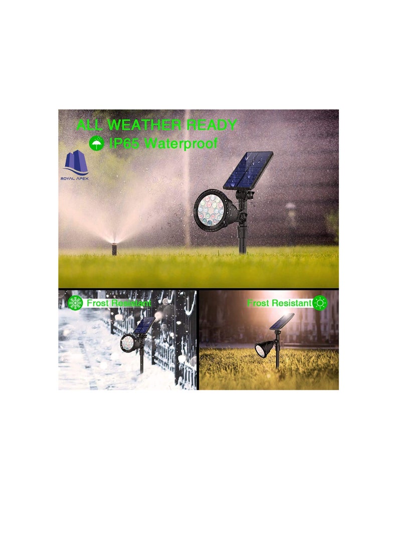 Solar Charged Outdoor LED Spot Lights, Garden Landscape Lights 7 Spotlights Waterproof Solar Lights Decorative for Yard Pathway Walkway Patio & Lawn Etc… (Warm White - 3000K, Pack of 4) - Image 3