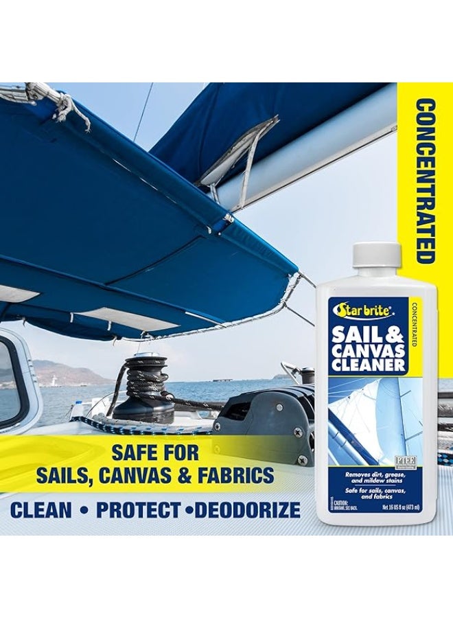Star Brite Concentrated Sail & Canvas Cleaner - Specially Formulated for All Natural & Synthetic Fabrics - Deep Cleans, Protects, Deodorizes - 16 Oz Concentrate Makes 64 OZ of Cleaner (082016) - Image 3