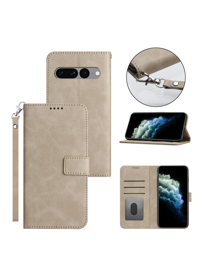 Suteni Flip Cover Card Slots Leather Phone Case for Google Pixel - Image 2