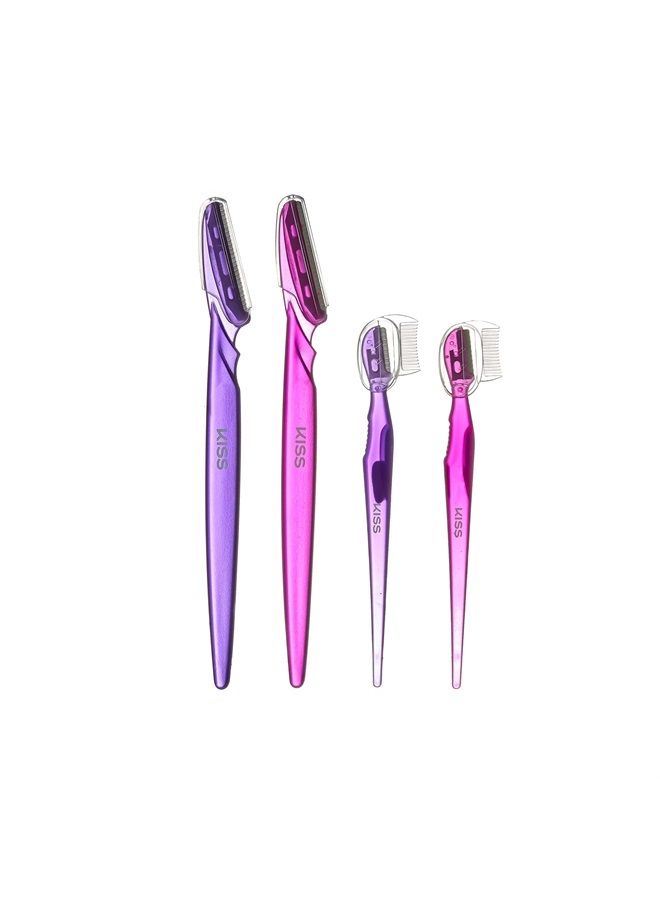 Kiss Shape & Trim Multi Brow Trimmer Hair Eyebrow Razor and Facial Razor Multipurpose Exfoliating Dermaplaning Tool