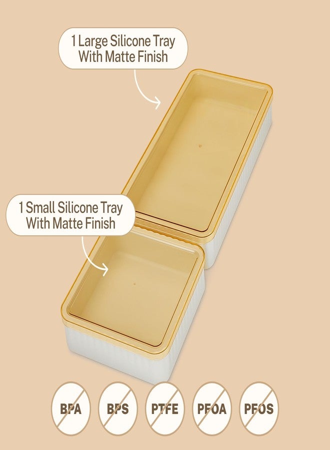 Cravings by Chrissy Teigen Nonstick Bakeware Set with 2 Silicone Trays and 2 Lids, Silicone Baking Sheet Pan, Baking Pan Dividers, Safe to use and Easy to Clean, Oven safe up to 450 °F - Image 2