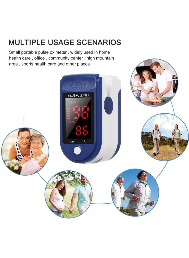 Pulse Oximeter جهاز قياس الأكسجين الرقمي على الإصبع – مقياس SpO2 المحمول مع عرض معدل النبض ومؤشر التروية - Image 2