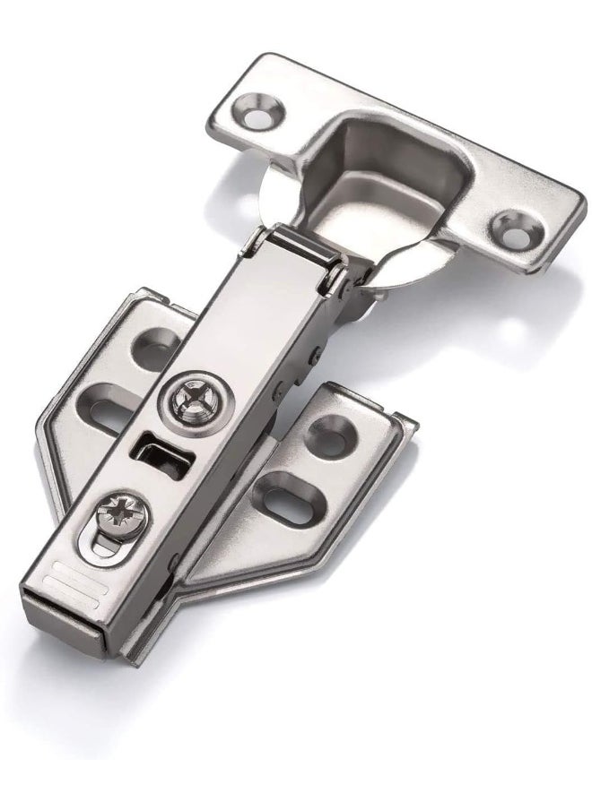 Royal Apex Royal Apex Frameless Cabinet Door Concealed Hinges, Soft-Close, European Inset, Full Overlay, Half Overlay, Nickel Plated For Kitchens, Bathrooms 