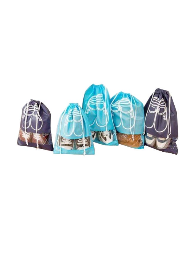 NIBEMINENT 10-Piece Large Size Travel Shoe Bag Blue 44centimeter