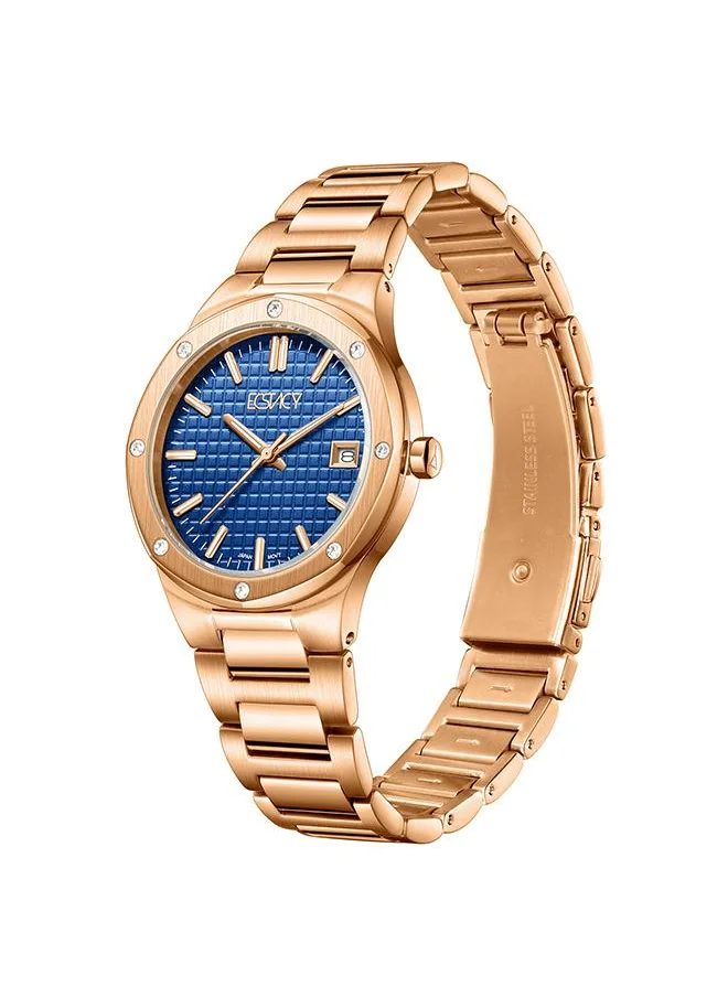 إكستاسي Ecstacy E23509-RBKN Women's Analog Display Watch & Stainless Steel Strap Two Tone Rose Gold