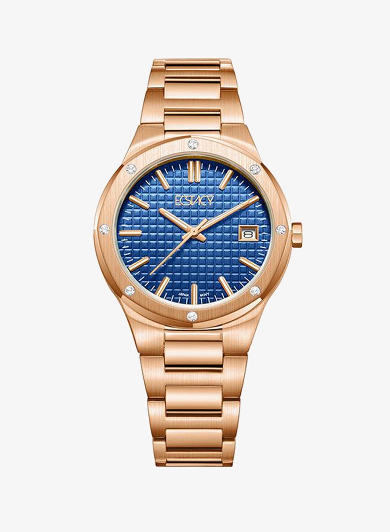 Ecstacy E23509-RBKN Women's Analog Display Watch & Stainless Steel Strap Two Tone Rose Gold - Image 1