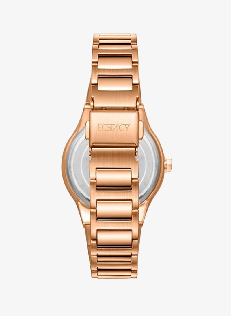 Ecstacy E23509-RBKN Women's Analog Display Watch & Stainless Steel Strap Two Tone Rose Gold - Image 3