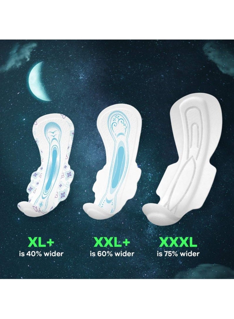 WHISPER Bindazz Nights Sanitary Pads , 40+4 XXL PADS, UPTO 0% LEAKS ALL NIGHT LONG, FOR HEAVY FLOW, 40% LONGER & WIDER BACK, COMFORTABLE CUSHIONY SOFT WINGS, DISPOSABLE WRAPPER - Image 4