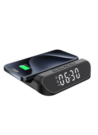 Alarm Clock with Fast Wireless Charging Station for iPhone 16/15/14/13/12 All Series  & Samsung/Huawei/Xiaomi（Black） - pzsku/Z701D8A03E5D1259C6BF7Z/45/1747794680/c6896afb-8c31-49ed-827c-4762a61142e6