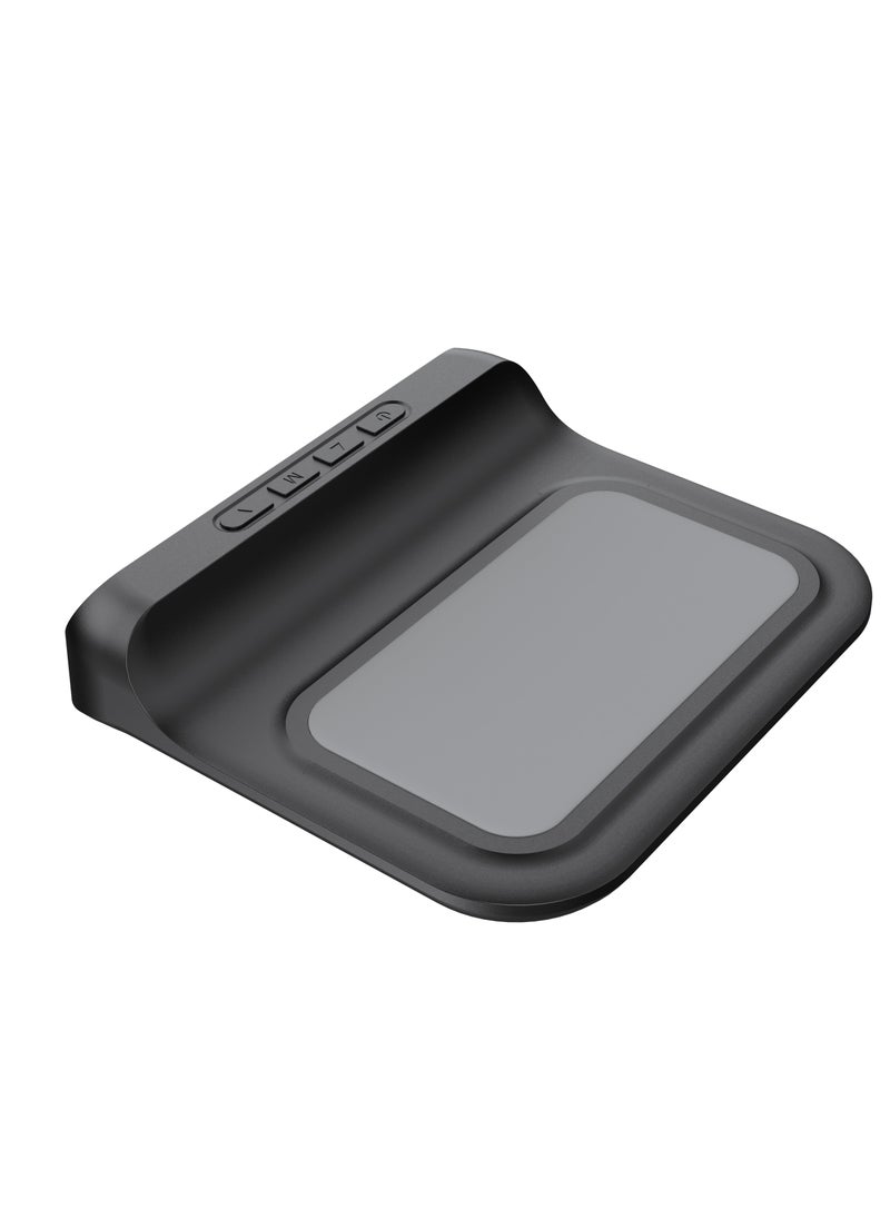Alarm Clock with Fast Wireless Charging Station for iPhone 16/15/14/13/12 All Series  & Samsung/Huawei/Xiaomi（Black）