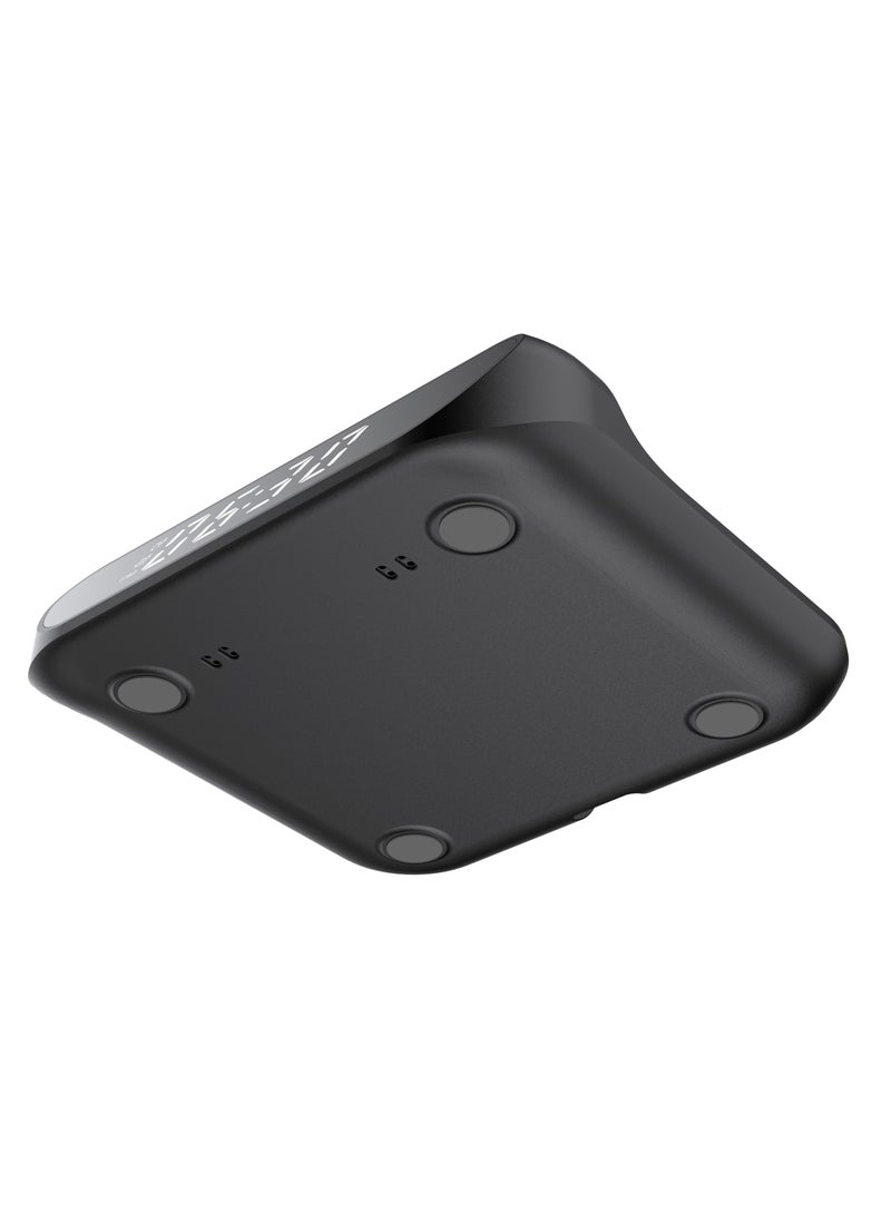 Alarm Clock with Fast Wireless Charging Station for iPhone 16/15/14/13/12 All Series  & Samsung/Huawei/Xiaomi（Black）