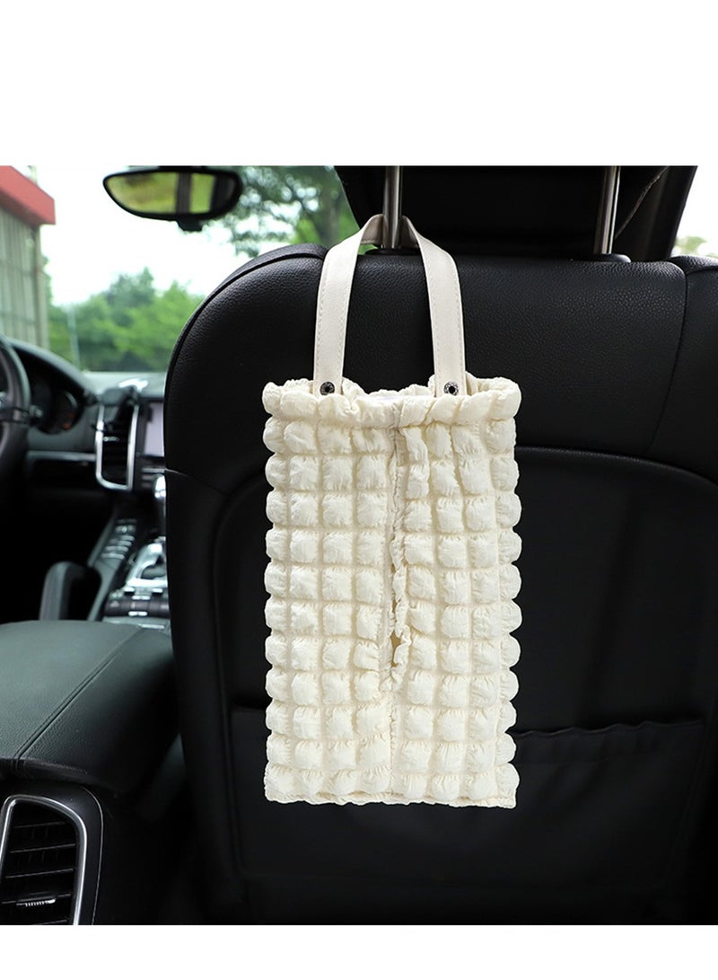 Car Tissue Holder, Standard Size Tissue Box Holder for Car Back Seat, Universal Backseat Dashboard Headrest Storage Case, Premium Car Tissue Box, Car Seatback Hanging Tissue Holder