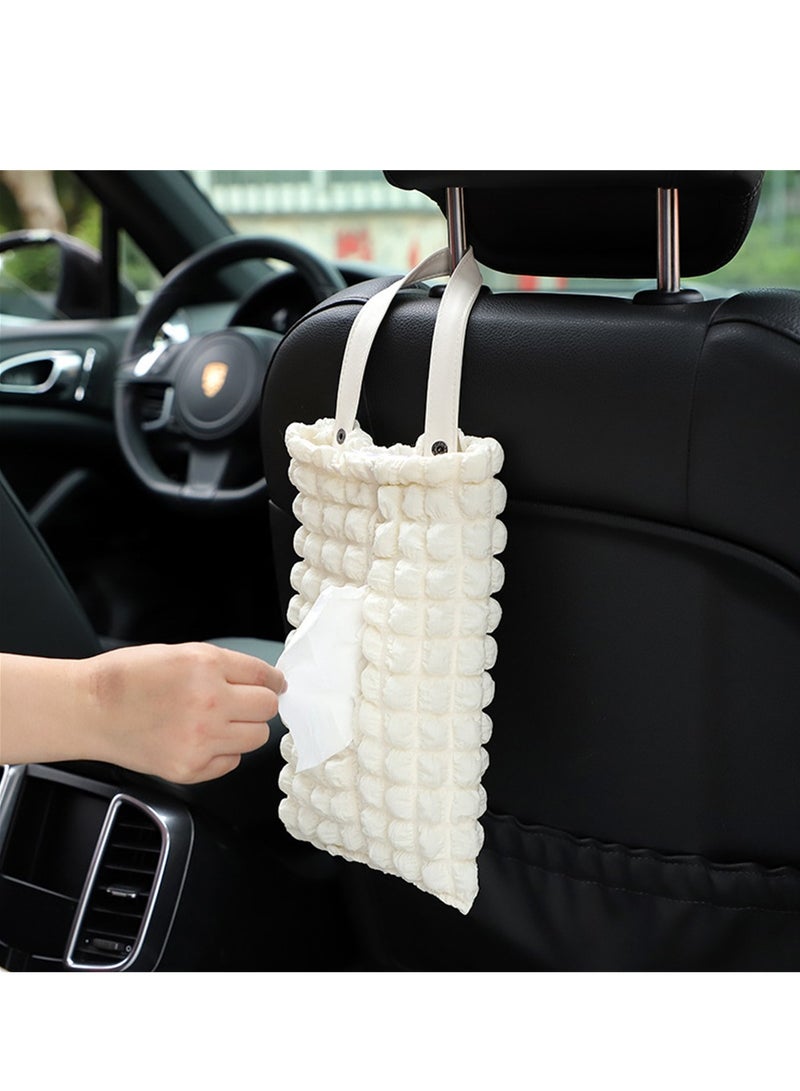 Car Tissue Holder, Standard Size Tissue Box Holder for Car Back Seat, Universal Backseat Dashboard Headrest Storage Case, Premium Car Tissue Box, Car Seatback Hanging Tissue Holder